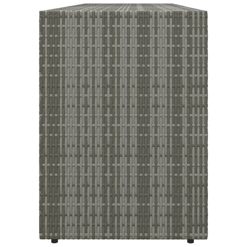 vidaXL Garden Storage Cabinet Black 100x55.5x80 cm Poly Rattan