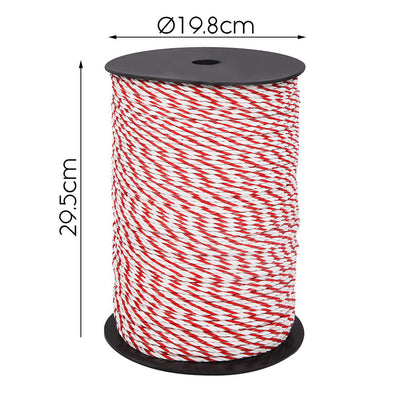 Giantz Electric Fence Poly Rope 2x 500M