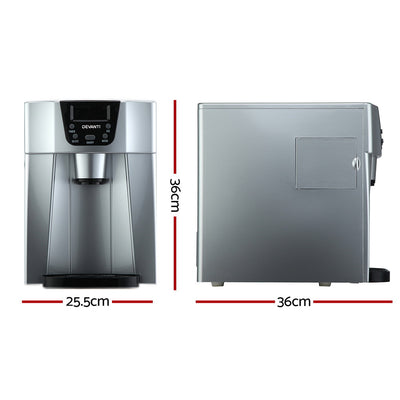 Devanti 2L Portable Ice Cuber Maker & Water Dispenser - Silver