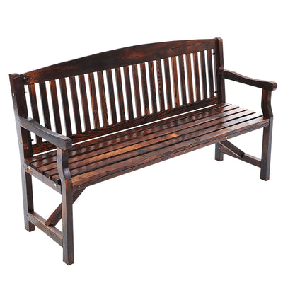 Gardeon Wooden Garden Bench Chair Natural Outdoor Furniture Dͩcor Patio Deck 3 Seater