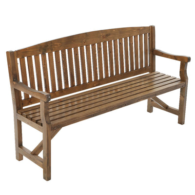 Gardeon Wooden Garden Bench Chair Natural Outdoor Furniture Dթcor Patio Deck 3 Seater