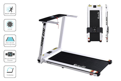 Everfit Treadmill Electric Home Gym Fitness Exercise Fully Foldable 420mm White