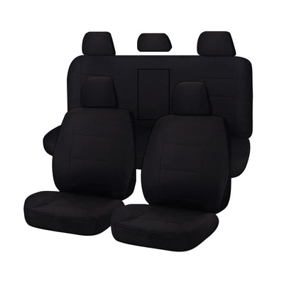 Seat Covers for MITSUBISHI TRITON FR ML-MN SERIES 06/2006 ? 2015 DUAL CAB UTILITY FR BLACK ALL TERRAIN