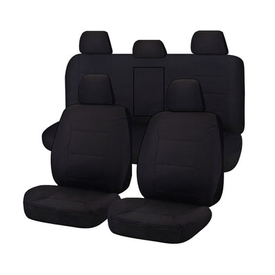 Seat Covers for MITSUBISHI TRITON FR MQ SERIES 01/2015 - ON DUAL CAB UTILITY FR BLACK ALL TERRAIN