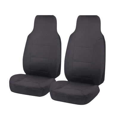 Seat Covers for TOYOTA HILUX SR GUN123R / GUN126R SERIES 08/2015 - ON SINGLE CAB CHASSIS FRONT 2 X HIGH BUCKETS CHARCOAL CHALLENGER
