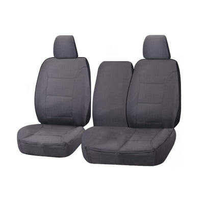 Seat Covers for TOYOTA LANDCRUISER 100 SERIES 1998 - 2015 STANDARD HZJ-FZJ105R FRONT BUCKET + _ BENCH WITH FOLD DOWN ARMREST/CUP HOLDER CHARCOAL CHALLENGER