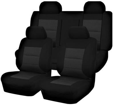 Seat Covers for FORD FALCON FG SERIES 05/2008 - 2016 4 DOOR SEDAN FR BLACK PREMIUM