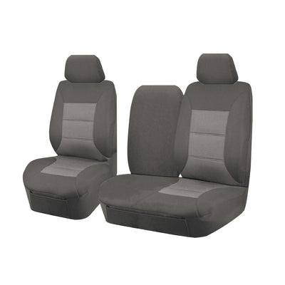 Seat Covers for TOYOTA LANDCRUISER 100 SERIES 1998 - 2015 STANDARD HZJ-FZJ105R FRONT BUCKET + _ BENCH WITH FOLD DOWN ARMREST/CUP HOLDER GREY PREMIUM