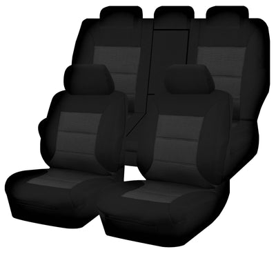 Seat Covers for TOYOTA RAV4 ALA49R.ASA44R .ZSA42R SERIES 02/2012 - 12/2018 4x2.4X4 SUV/WAGON 5 SEATERS FR BLACK PREMIUM