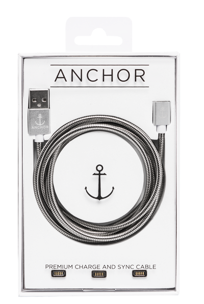 Anchor Cable 2.0 - World's Strongest Stainless steel magnetic charging cable with USB New