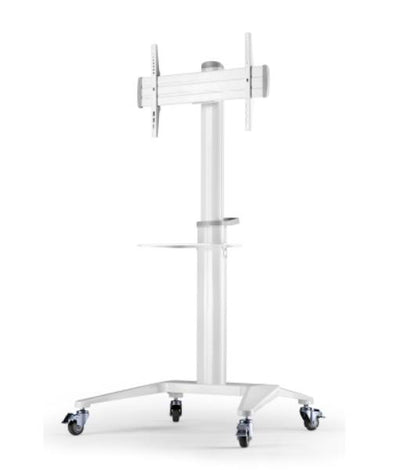 Atdec mobile TV Cart White - AD-TVC-70A-W - Supports Up to 70" &amp 70kg - Adjustable height