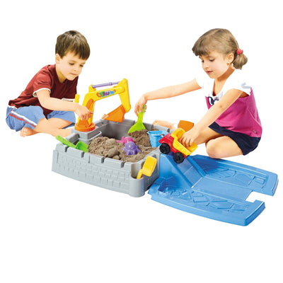 Children's Sand Pit & Box Game With 11 Fun, Playtime Accessories