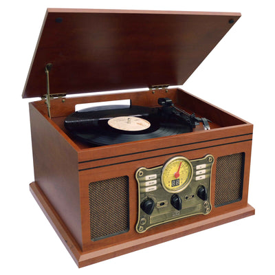 Vinyl, Bluetooth + CD Player in 1 Retro Music Centre All Music Formats