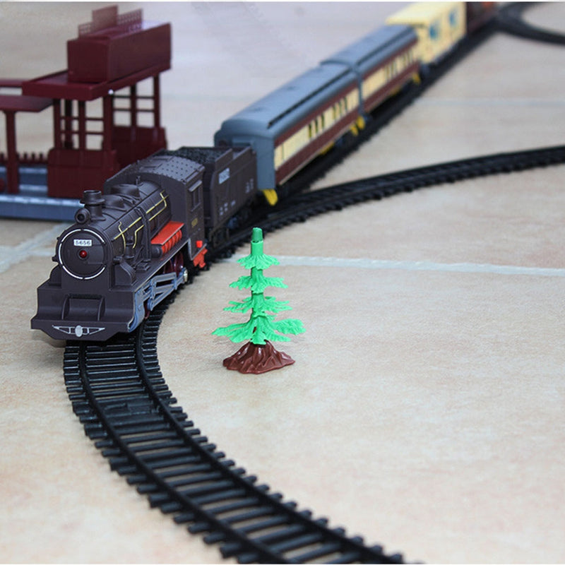 Electric Large Classic Train Set Rail Track Carriages Kids Vehicle Toy Gift