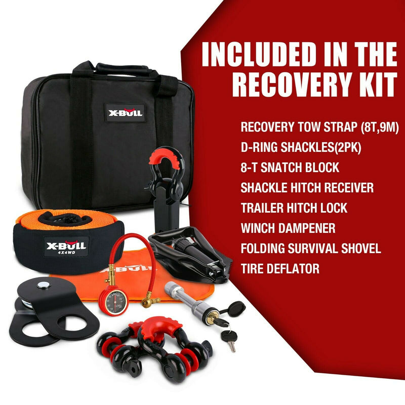 X-BULL Winch Recovery Kit Recovery tracks /Snatch Strap Off Road 4WD