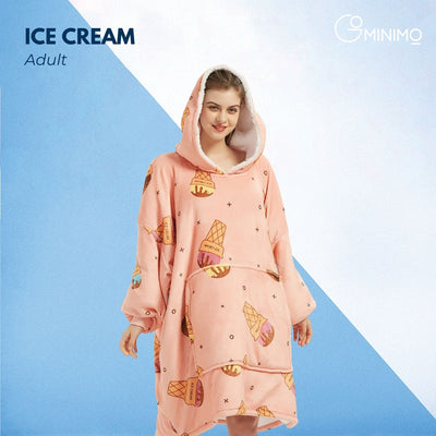 GOMINIMO Hoodie Blanket Ice Cream Pink HM-HB-110-AYS
