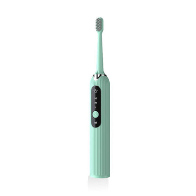 High Frequency Electric Ultrasonic Dental Tartar Plaque Calculus Tooth Remover Set Kits Cleaner with LED Screen Light Green