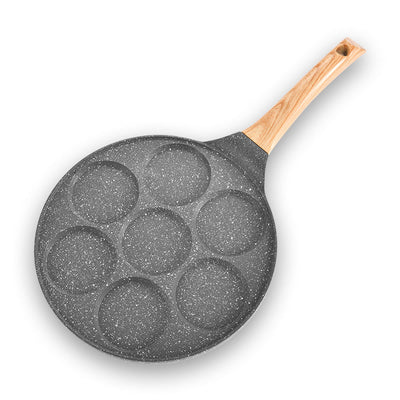 3 hole Frying Pot Pan Non-stick Egg Pancake Steak Hamburg Omelet Pan Tools AU