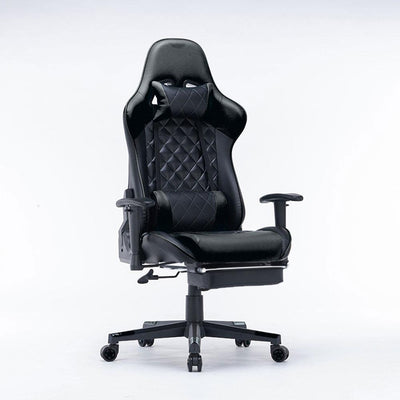 Gaming Chair Ergonomic Racing chair 165ԍ Reclining Gaming Seat 3D Armrest Footrest Black