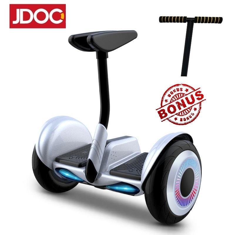 JDOO 10 INCH PRO Hoverboard with Bluetooth Speaker and LED Lights S- Electric Self Balancing Transporter WHITE AU