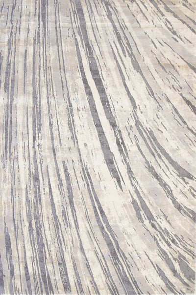 Alyssum Grey Beige Textured Swirl Rug 240x330 cm