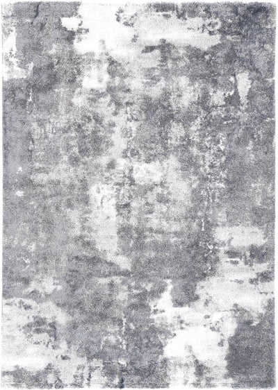 Yuzil Grey White Abstract Rug 120x170cm