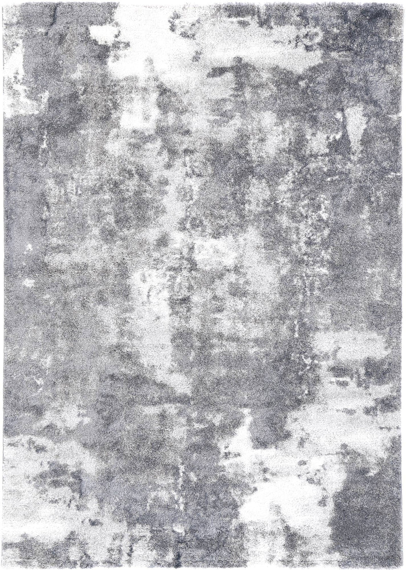 Yuzil Grey White Abstract Rug 200x290cm