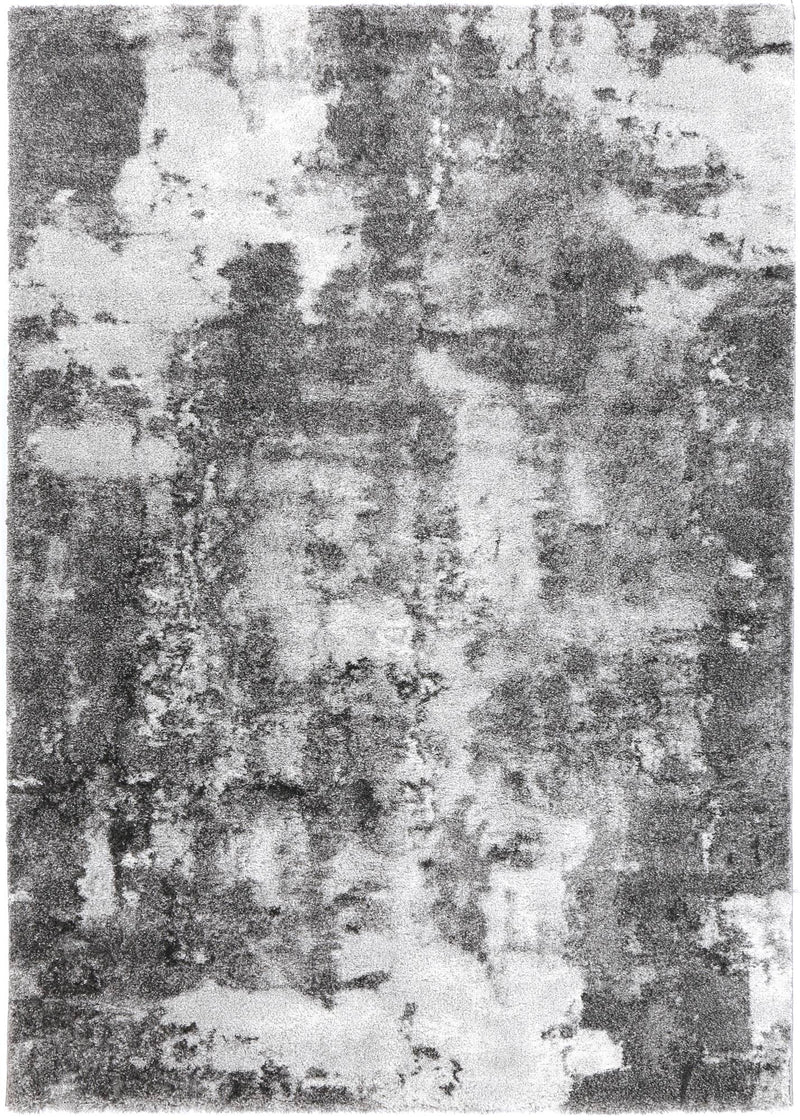 Yuzil White Grey Abstract Rug 280x380cm