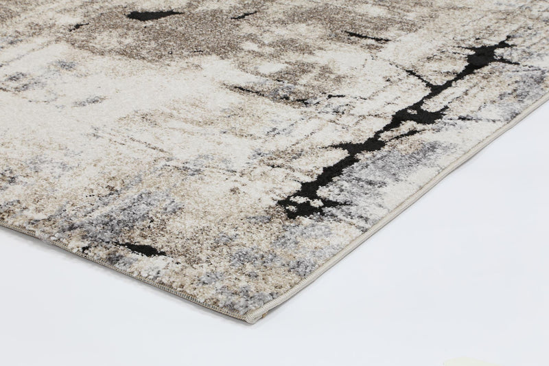Vision Grey and Beige Abstract Rug 200x290cm