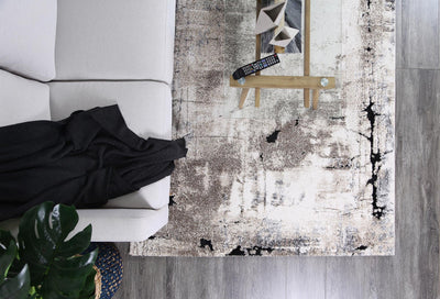 Vision Grey and Beige Abstract Rug 240x330cm
