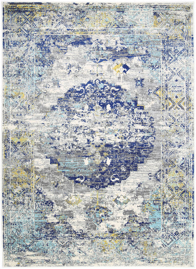 Delicate Blue Green Distressed Rug 300x400 cm