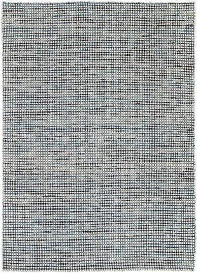 Scandi Teal Blue Reversible Wool Rug 240x330 cm