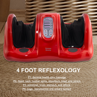 Forever Beauty Red Foot Massager Shiatsu Ankle Kneading Remote