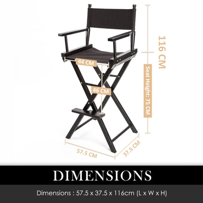 Director Movie Folding Tall Chair 75cm DARK HUMOR