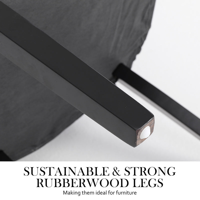 4X French Provincial Dining Chair Ring Studded Velvet Rubberwood Leg LISSE BLACK