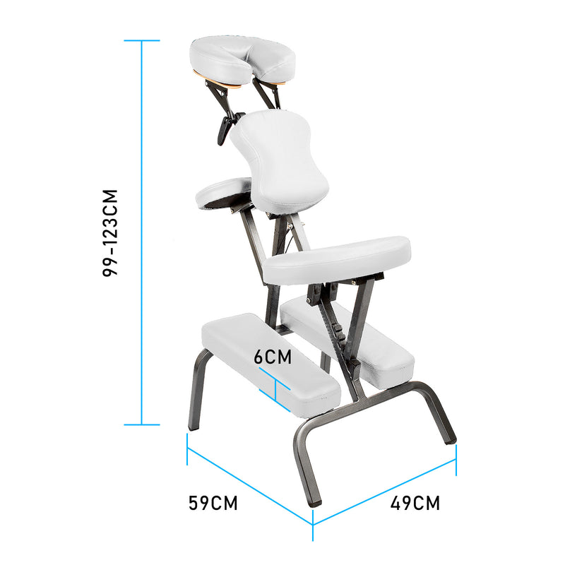 Aluminium Portable Beauty Massage Foldable Chair Table WHITE