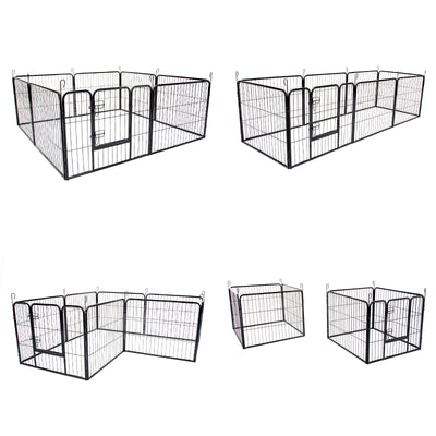 Pet Playpen Heavy Duty Foldable Dog Cage 8 Panel 31in