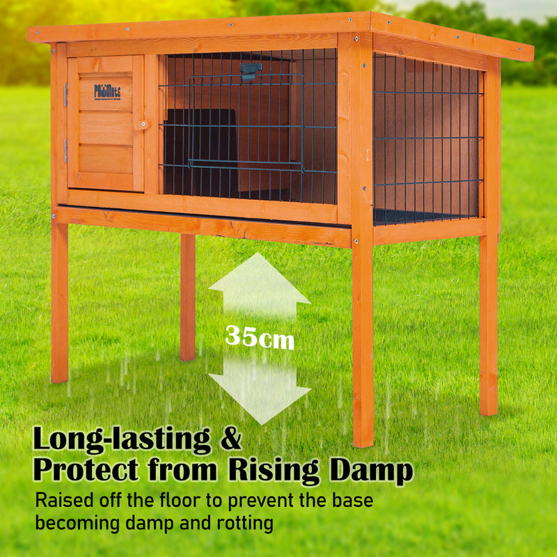 Rabbit Hutch Chicken Coop 91 x 45 x 70cm Free Standing Cage Run Eden