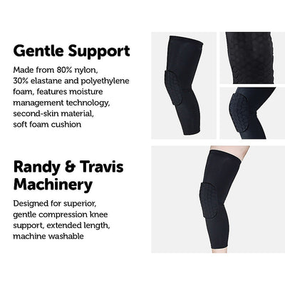 Knee Sleeve Guard Support Brace Sport Compression Calf Running