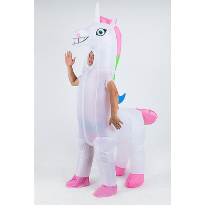 Giant Unicorn Fancy Dress Fan Inflatable Costume  Suit