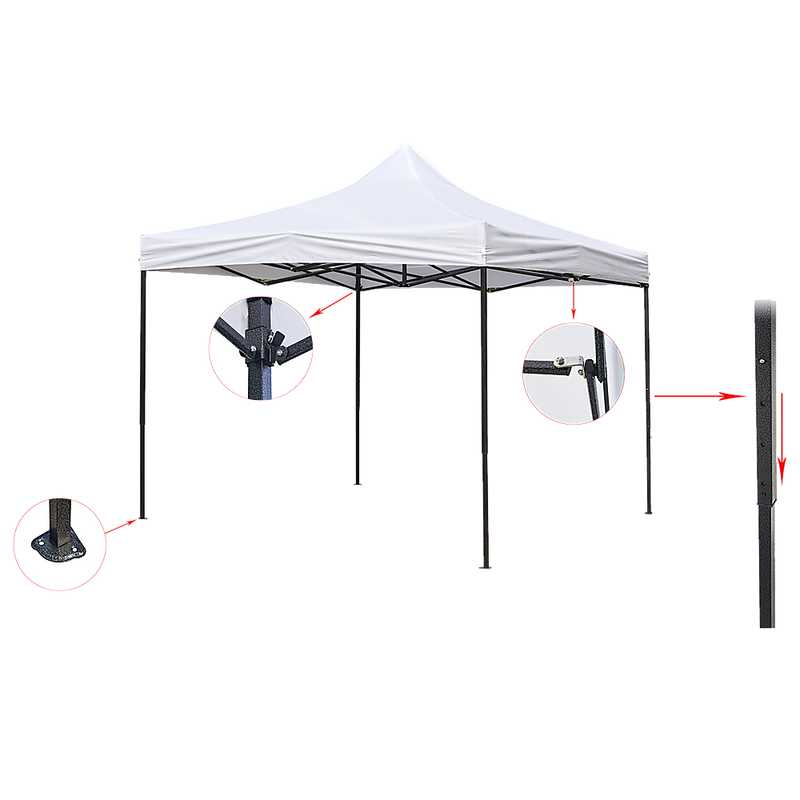 3x3m Easy Pop up Canopy Tent 420D Waterproof UV-Treated Cover Commercial Quality