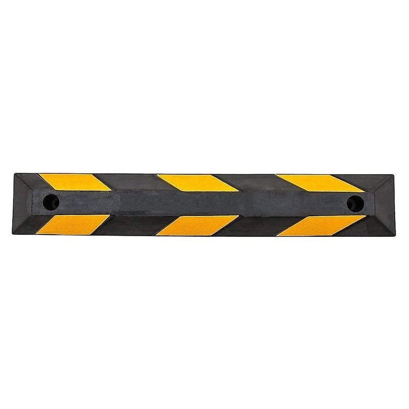 90cm Heavy Duty Rubber Curb Parking Guide Wheel Driveway Stopper Reflective Yellow