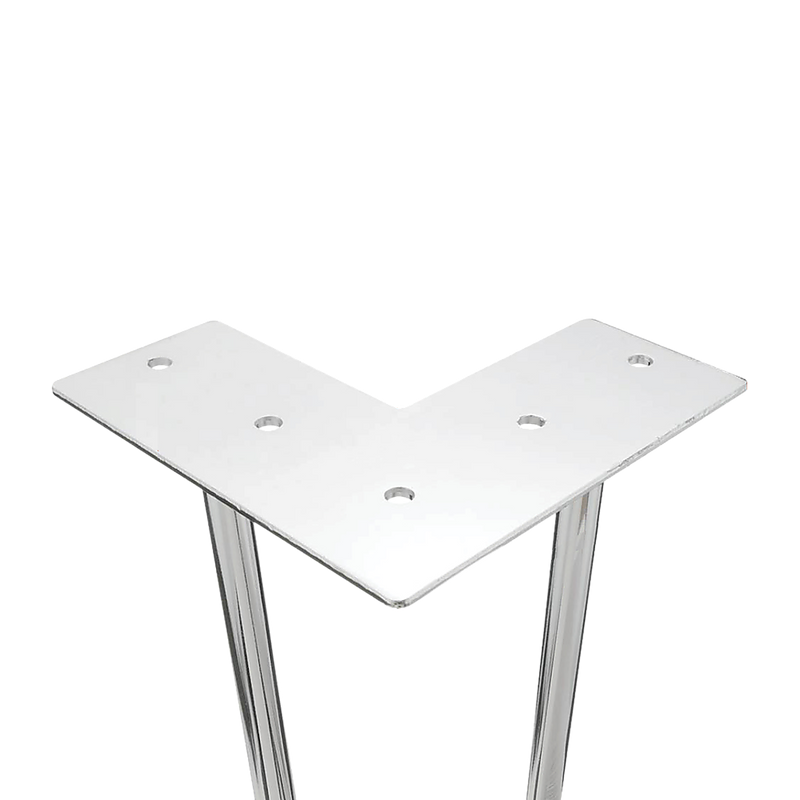 Set of 4 Chrome Retro Hairpin Table Legs 12mm Steel Bench Desk - 71cm